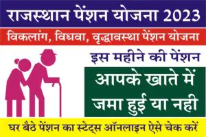 Rajasthan Pension Yojana Status 2023