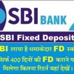 SBI FD scheme 2023 : SBI लाया है धामकेदार FD स्कीम, सिर्फ 400 दिनों की FD कराने पर मिलेगा इतना रिटर्न