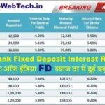 State Bank of India Fixed Deposit Interest Rate : स्टेट बैंक ऑफ इंडिया FD ब्याज दर में हुई बढ़ोतरी