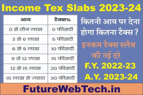 New Income Tax Slabs Rate 2023-24, New Income Tax Slabs 2023, ITR Tax Slab Rate 2023, Tax Slabs for AY 2023-2024, Income Tax Slab Change 2023