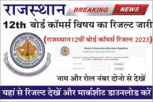 RBSE 12th Commerce Result 2023, How to Download RBSE 12th Class Commerce Results 2023 Name Wise, Roll Number Wise, rajasthan 12th Commerce result 2023