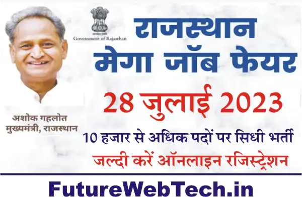 Rajasthan Mega Job Fair 2023 Online Registration, Rajasthan Mega Job Fair 2023 Shri Ganga Nagar, mega job fair Notification 2023, Qualification